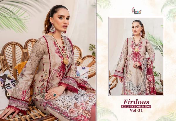 Shree Firdous Exclusive Collection Vol 31 Cotton Dupatta Pakistani Suits